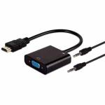 Cabo Adaptador Hdmi P/ Vga Fêmea C/ Saída De Áudio Ref. Cc-hv100