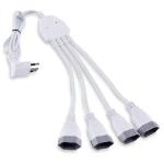 Extensão Multiplicadora 1 Macho P/ 4 Fêmea 10a 1m Branco