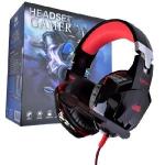Fone Gamer C/ Microfone 7.1 P3 P/ Pc Ps4 Xbox-one Celular - Kp-455a  Vermelho